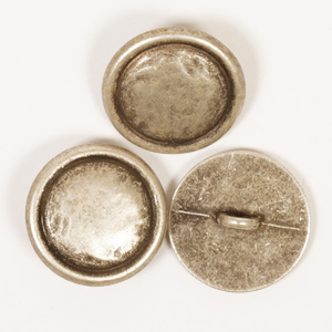 Sølv Metal knap 20 mm 529