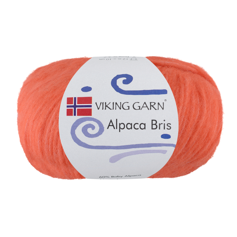 Viking Bris - Orange 351, Alpacagarn, fra Viking