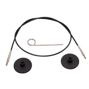KnitPro Wire / Kabel - 40 cm - Sort