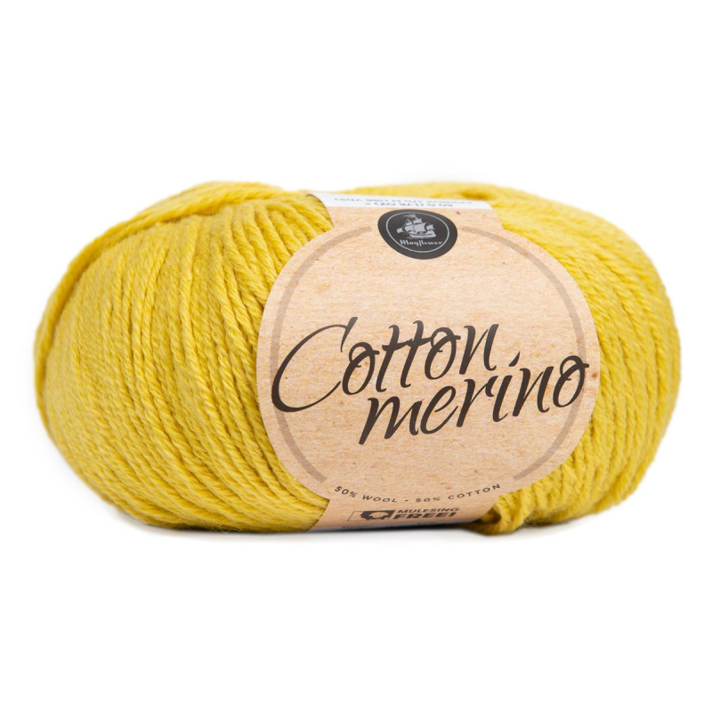 Mayflower Cotton Merino - Varm Oliven 24, Merinogarn, fra Mayflower