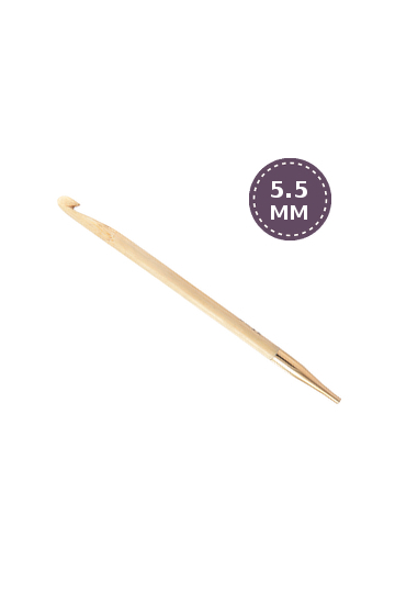 5,5 mm - KnitPro Bambus Hakkenål / Tunesisk Hæklenål