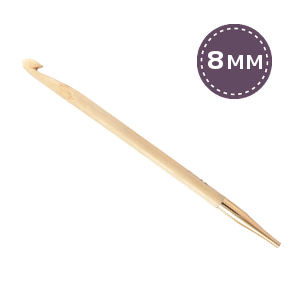 Se KnitPro Bamboo Udskiftelig Hæklenål 8,00mm til Tunesisk hækling / Hakn hos Kukuk.dk