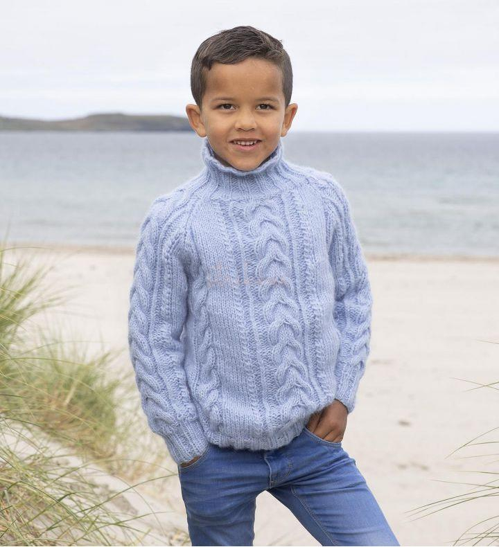 "Rim" Genser - Viking Design 1814-3 Kit - 2-12 År - Viking Alpaca Bris, fra Viking