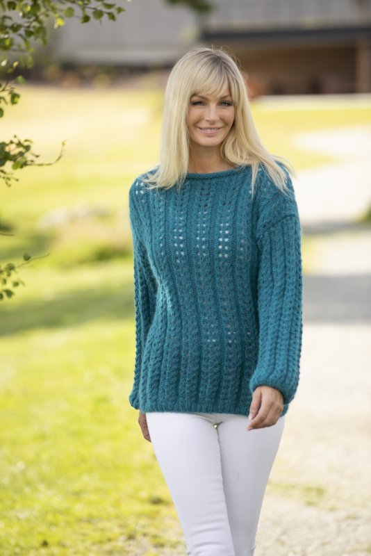 "Spore" Genser - Viking Design 2022-7 Kit - XS-XXL - Viking Alpaca Bris, fra Viking