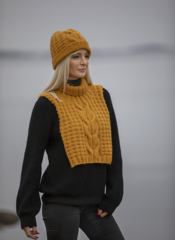 "Halm" Hals og hue - Viking Design 2033-1A Kit - Barn + Dame - Viking Alpaca Bris, fra Viking