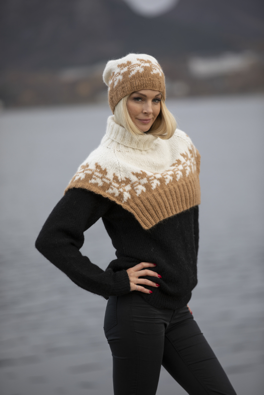 "Lykke" Hals og hue - Viking Design 2033-8 Kit - Dame - Viking Alpaca Bris, fra Viking