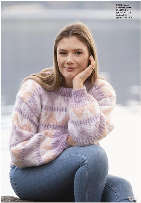"Jazz" Genser - Viking Design 2138-2 Kit - XS-XXL - Viking Alpaca Bris, fra Viking