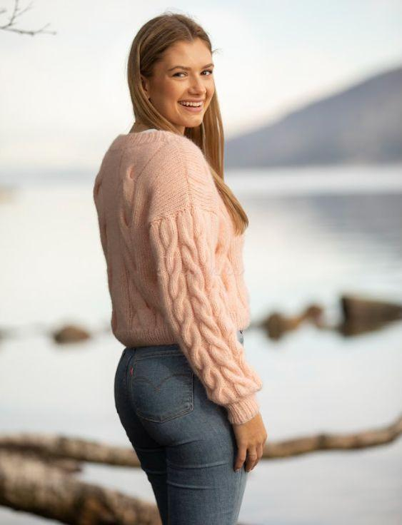 "Salto" Genser - Viking Design 2138-3 Kit - XS-XL - Viking Alpaca Bris, fra Viking