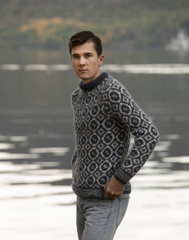 "Maximus" Genser - Viking Design 2138-4A Kit - XS-XXXL - Viking Alpaca Bris, fra Viking