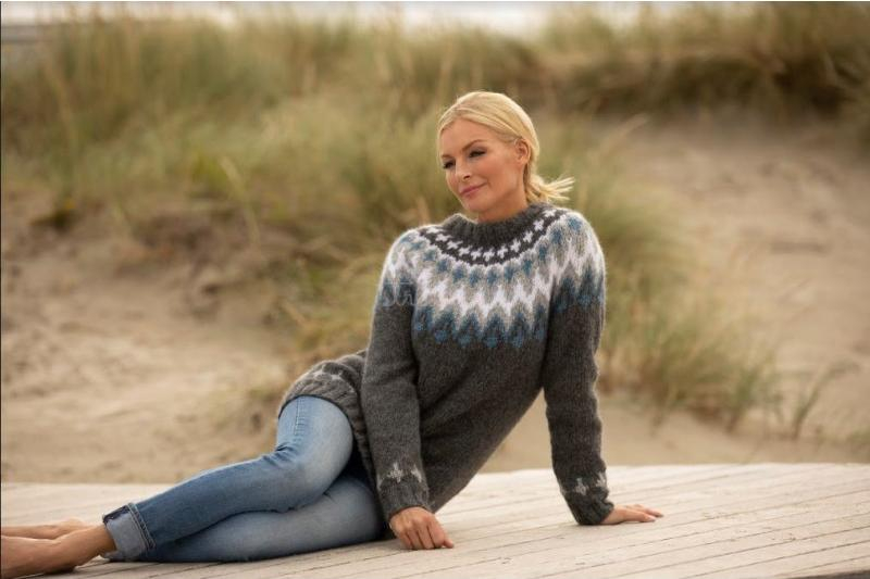 "Takk" Genser - Viking Design 1922-4B Kit - XS-XXL - Viking Alpaca Bris, fra Viking