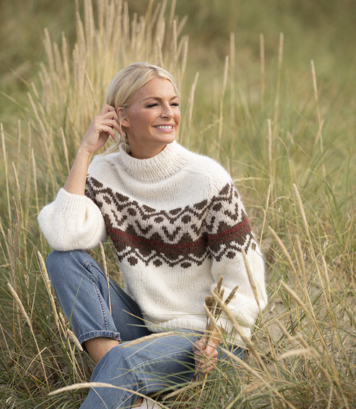 "Elsk" Genser - Viking Design 1923-1 Kit - XS-XXL - Viking Alpaca Bris, fra Viking