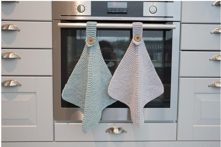 Ovnhåndklæde 2 stk. - Viking Design 1705-5B Kit - 30 x 30 cm - Viking Vår, fra Viking