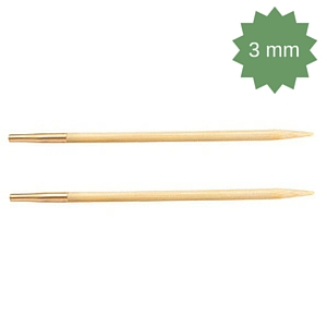 Knitpro Bambus Udskiftelige Rundpinde - 3 mm
