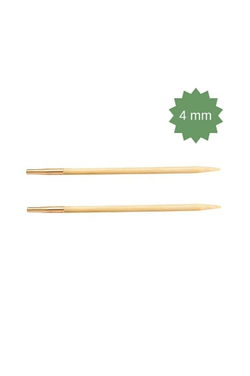 4 mm - Knitpro Bambus Udskiftelige Rundpinde
