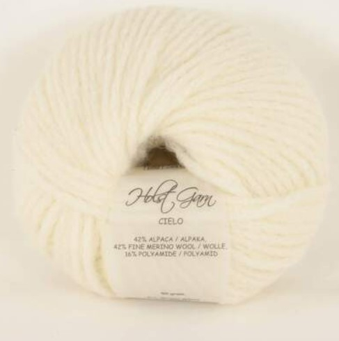 Billede af Holst Garn Cielo - 01 Winter White, 42% Baby Alpaca/42% Superfine Merino/16% Polyamid, fra Holst Garn