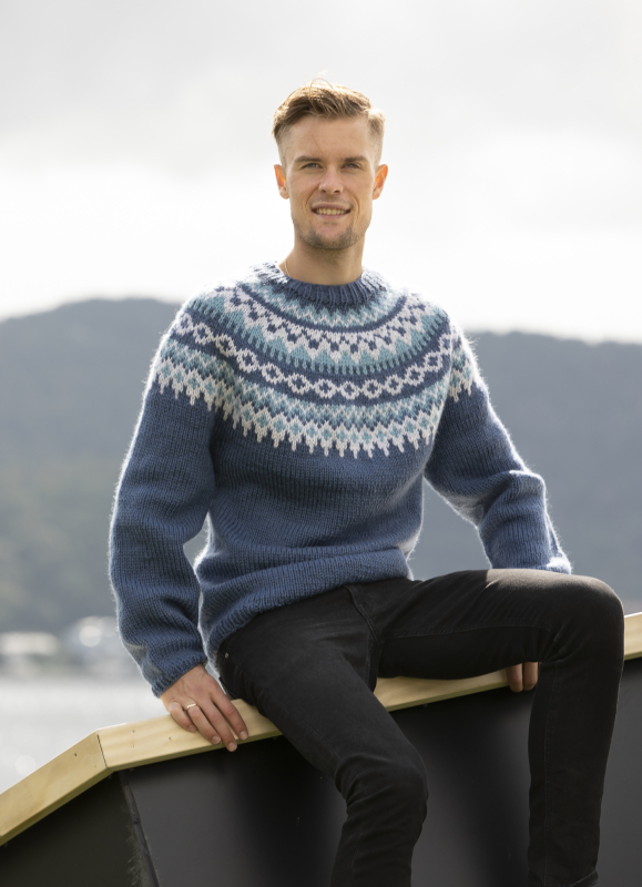 "Alvin" Genser - Viking Design 1921-8 Kit - XS-XXL - Viking Hobbygarn, fra Viking