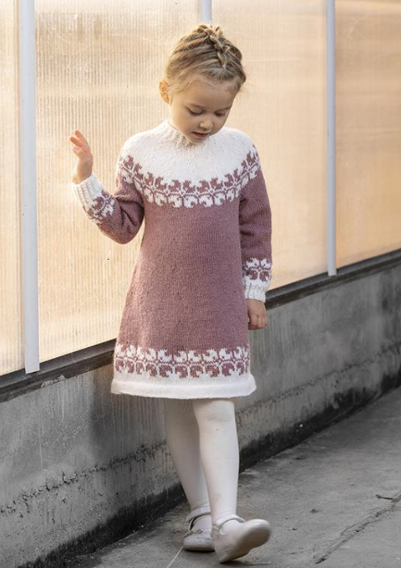 "Helle" Tunika - Viking Design 1825-3 Kit - 1-12 År - Viking Alpaca Storm, fra Viking