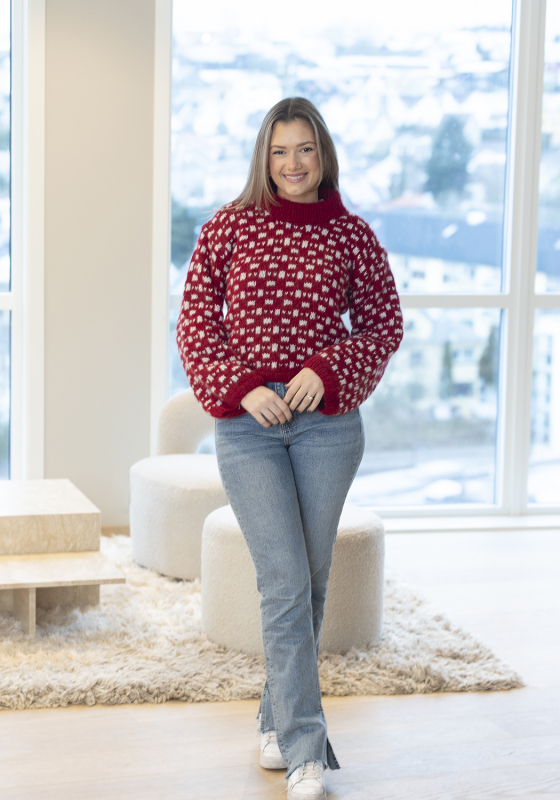 Billede af &quot;Bryggen&quot; Genser - Viking Design 2305-12B Kit - XS-XXL - Viking Alpaca Bris, fra Viking