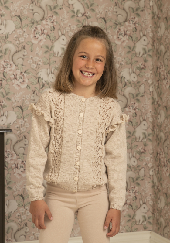 "Fauna" Cardigan- Viking Design 2225-3 Kit - 2 - 12 år - Viking Trend merino petite, fra Viking