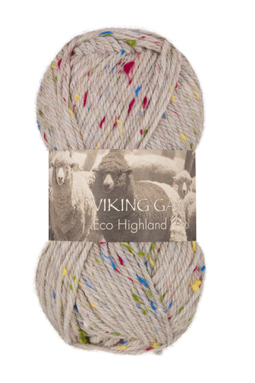 Viking Eco Highland Wool 275 Lys grå tweed