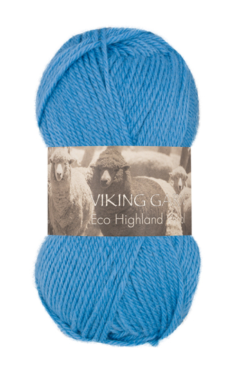 Viking Eco Highland Wool 223 Mellem blå