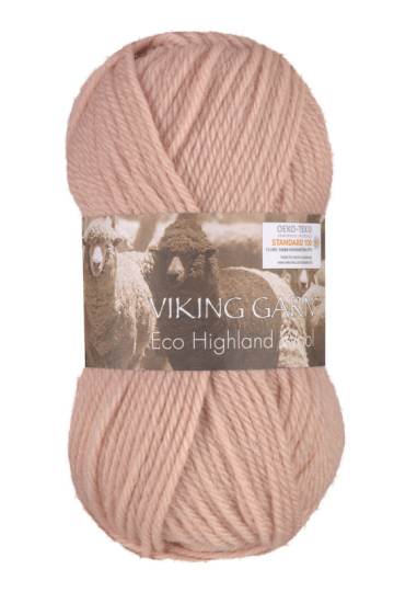 Viking Eco Highland Wool 262 Pudder rosa
