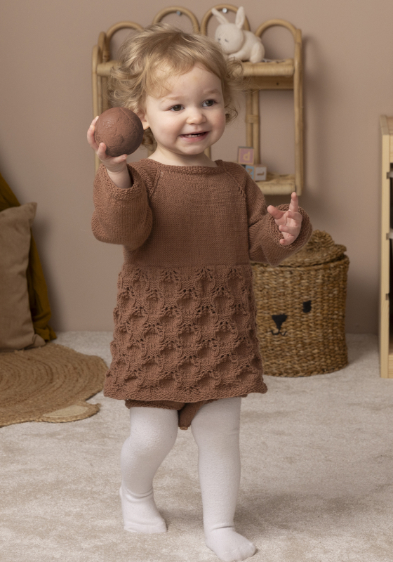 "Marna" Romperkjole - Viking Design 2417-15 Kit - 1 - 24 mdr - Viking Trend merino petite, fra Viking