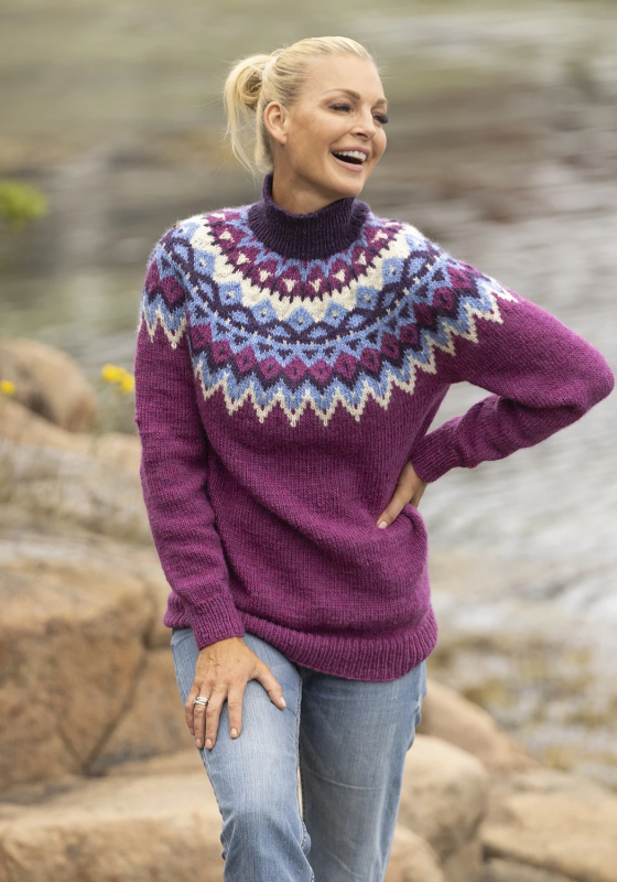 "Kraft" genser- Viking Design 2329-1D Kit - XS-XXL - Viking Wool, fra Viking