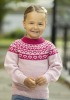 "Hjerte" Genser- Viking Design 2424-2A Kit - 1 - 8år - Viking Baby merino