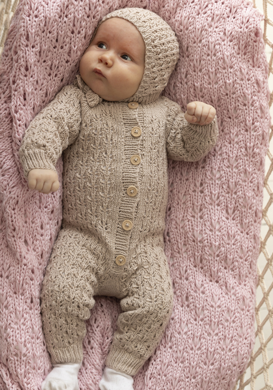 "Falene" Dragt og kyse - Viking Design 2326-4 Kit - 1-24 mdr - Viking Bjørk, fra Viking