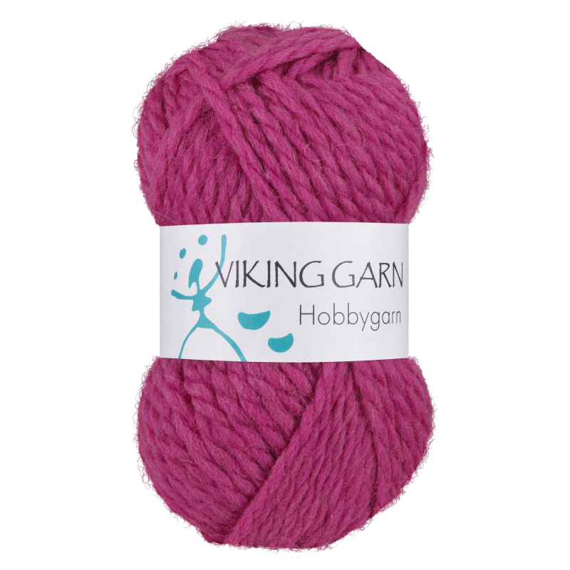Viking Hobbygarn 965 Cerise, Uldgarn, fra Viking
