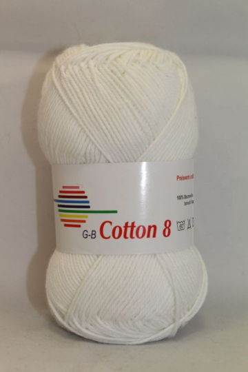 G-B Cotton 8/4 - 1010 Hvid