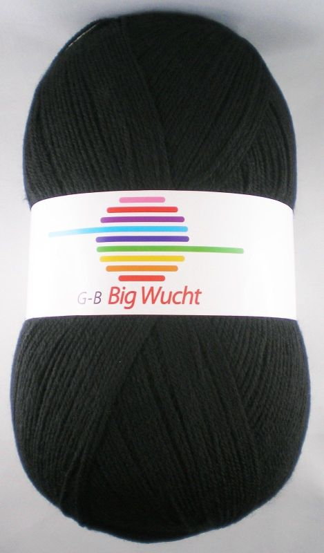 Billede af G-B Big Wucht - 1050 Sort, Akrylgarn, fra G-B Garn