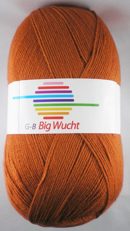 G-B Big Wucht - 1540 Rustbrun, Akrylgarn, fra G-B Garn