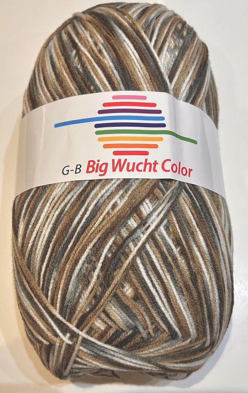 Billede af G-B Big Wucht Color - 25 Natur - brun, Akrylgarn, fra G-B Garn