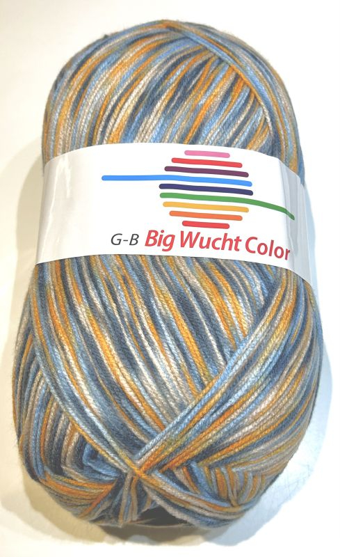 Billede af G-B Big Wucht Color - 24 Orange - blå, Akrylgarn, fra G-B Garn