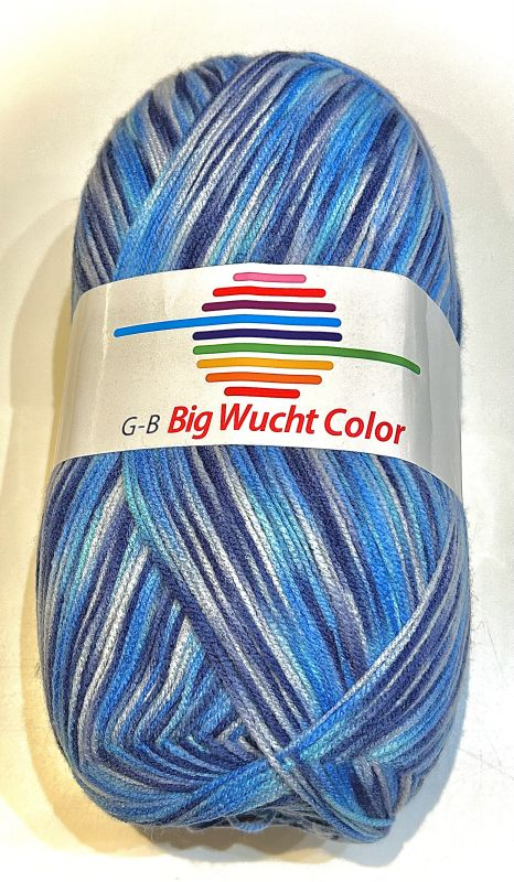 Billede af G-B Big Wucht Color - 23 Blå toner, Akrylgarn, fra G-B Garn