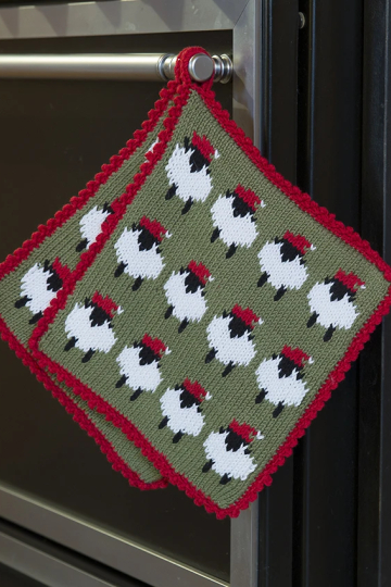 Grydelapper Et får og et til- Viking Design 1715-1AB kit -  20cm x 20cm - Viking Bjørk