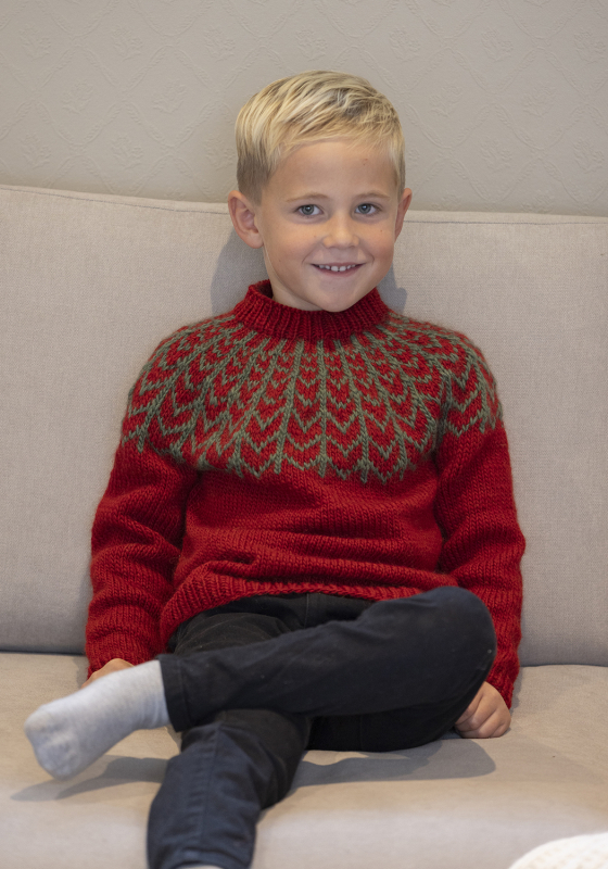 "Edgar" genser- Viking Design 2334-9 Kit - 2 - 12 år - Viking Wool, fra Viking