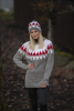 "Nisse" Genser og hue - Viking Design 2032-3 Kit - XXS-XXXL - Viking Alpaca Storm