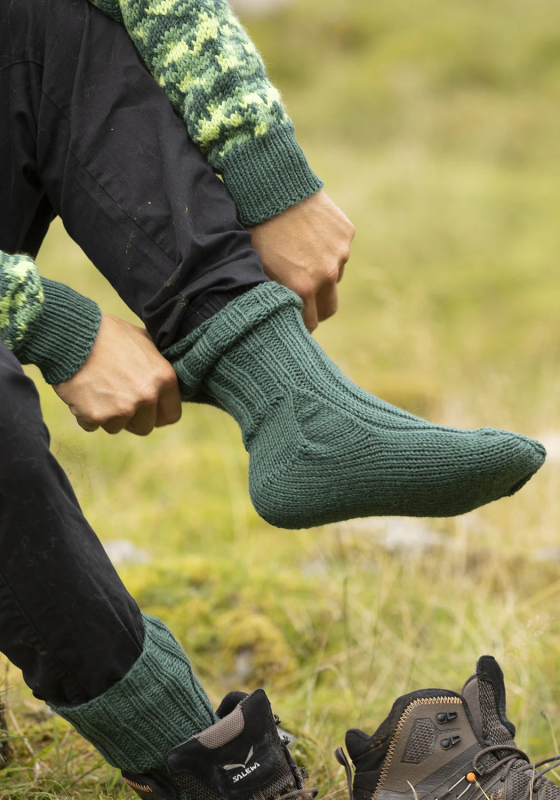 "alaska" Sokker Viking Design 2336-7b Kit 35 46 Viking Eco Highland Wool Fra Viking