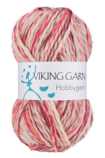Viking Hobbygarn 983 multi rød