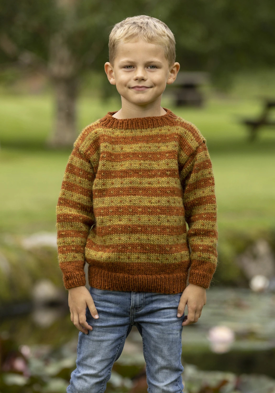 "Narve" genser- Viking Design 2332-5B Kit - 2-12 år - Viking Wool, fra Viking