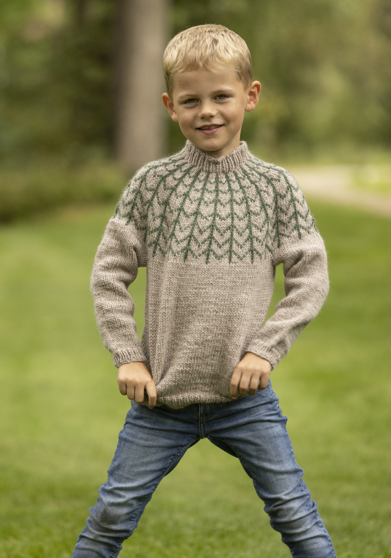 "Edgar" genser- Viking Design 2332-6 Kit - 2 - 12 år - Viking Wool, fra Viking
