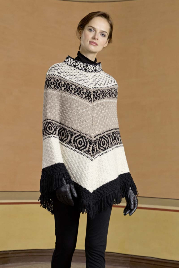 Poncho- Lang yarns 248-005-001 Kit - S - M - Lang yarns merino 120