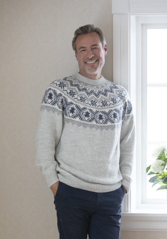 "Mikkal" Genser - Viking Design 2428-12 Kit - XS-XXL - Viking Alpaca Storm, fra Viking