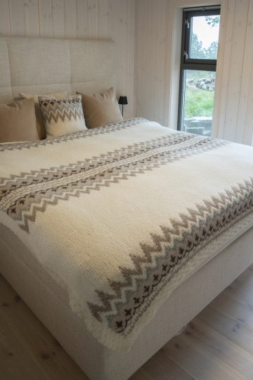 Kathrine tæppe - Viking Design 2427-5 Kit - 181 x 200 cm - Viking Alpaca Bris
