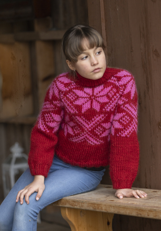 "Snoi" genser- Viking Design 2410-1A Kit - 4 - 12 år - Viking Snorre, fra Viking