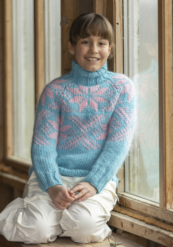 "Sno" genser- Viking Design 2410-4D Kit - 4 - 12 år - Viking Snorre, fra Viking