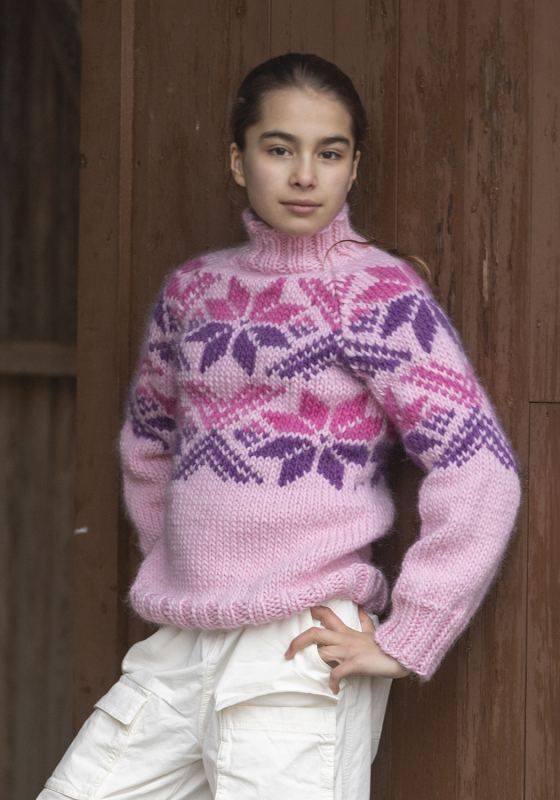 "Sno" genser- Viking Design 2410-4E Kit - 4 - 12 år - Viking Snorre, fra Viking